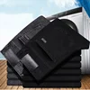 Men Business Denim Pants Male Classic Casual Straight Leg Slim Fit Trousers Elastic Solid Smoke Gray Pants
