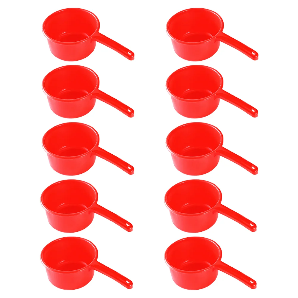 10 Pcs Spoon Red Bailer Baby Bucket Globes Plastic Gooseneck Household Water Scoop