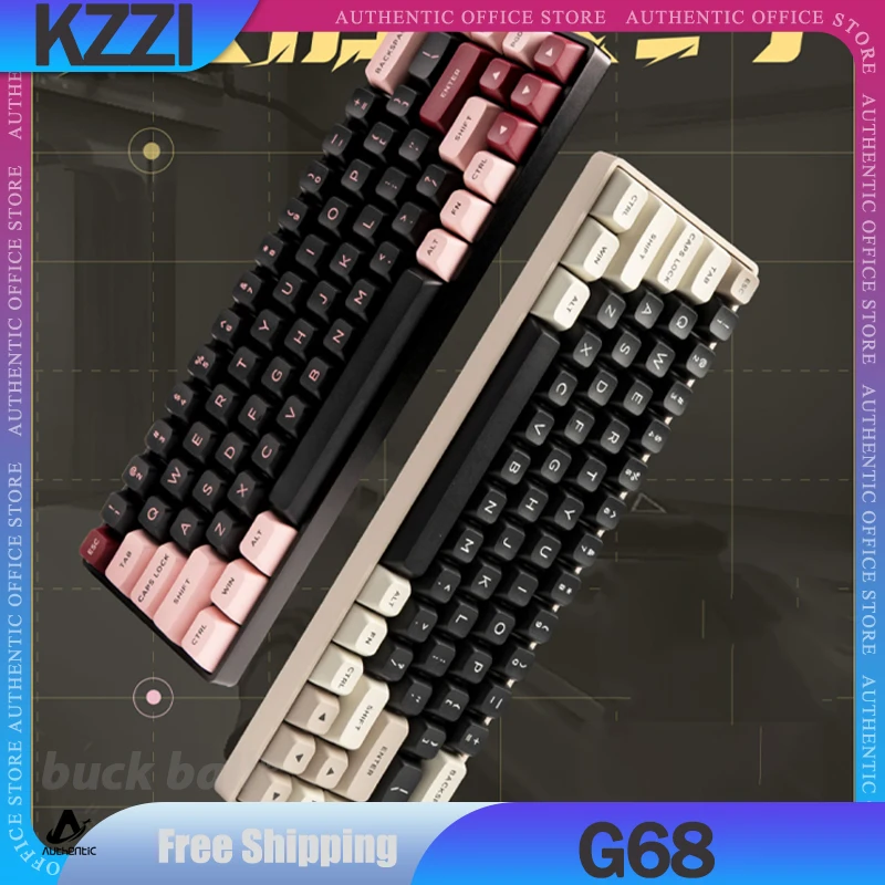 

Kzzi G68 Mechanical Keyboards Aluminium Alloy Wired Keyboards 68 Keys Hot Swap RGB Keycaps PBT Gaming Mechanical Keyboard Gifts