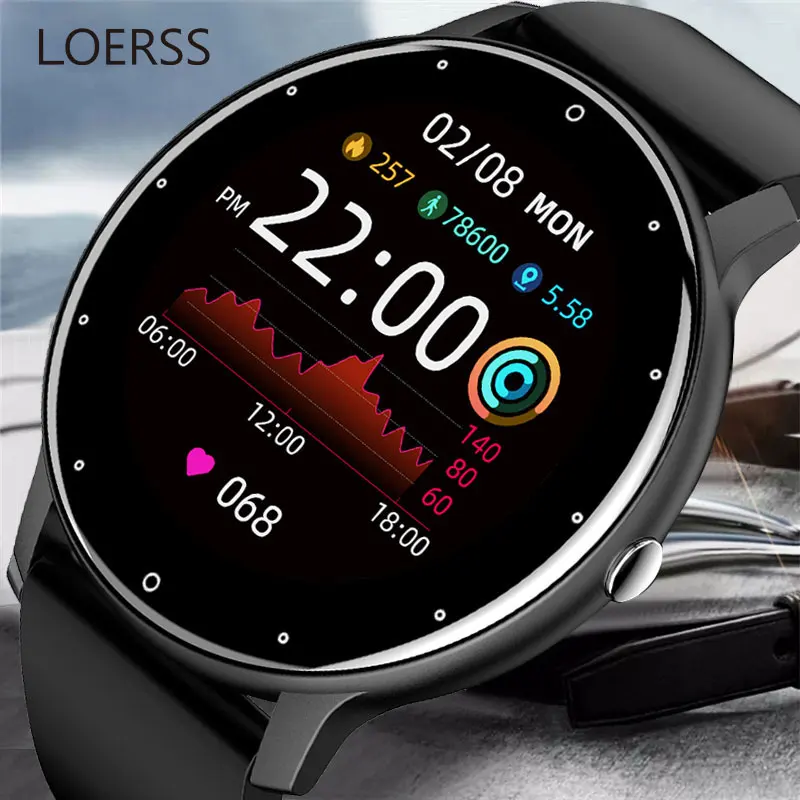

LOERSS 2023 New Smart Watch Full Touch Screen Sport Fitness Watch IP67 Waterproof Bluetooth For Android ios smartwatch Men+box