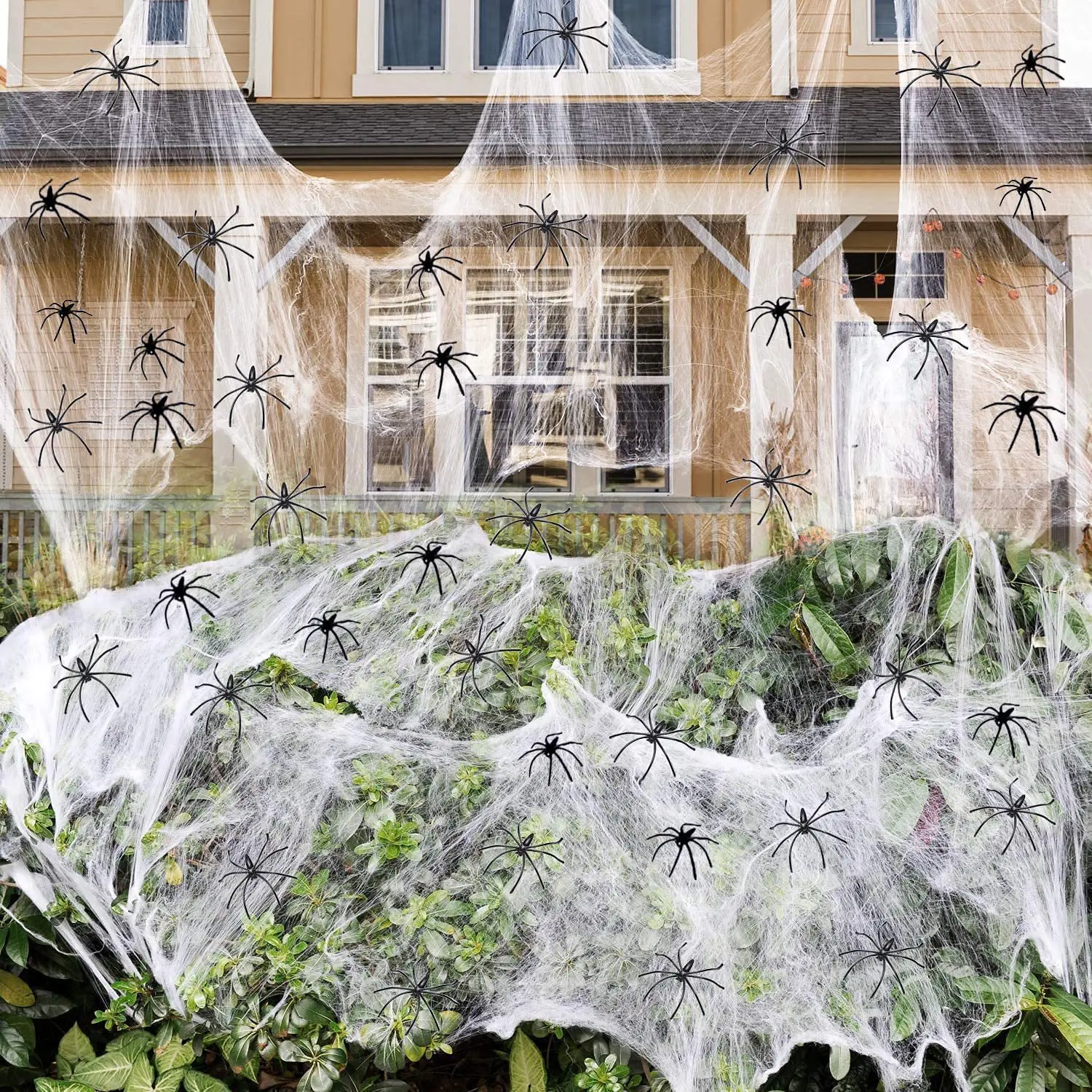 Spider Web Halloween Decoration Scary Party Scene Props Curtain Sticker Halloween Decor Accessories