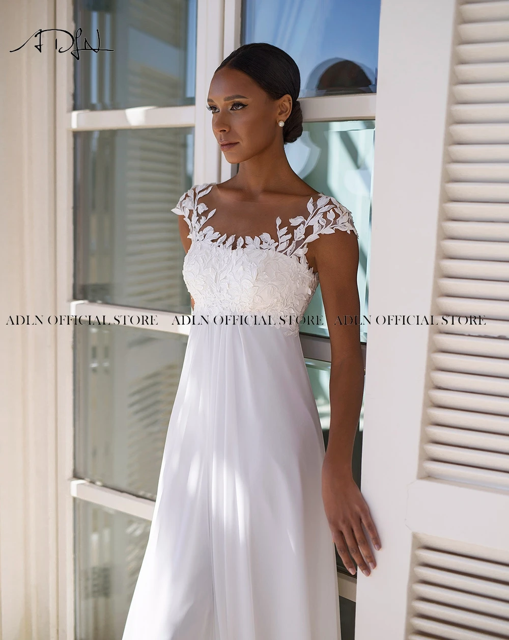 Simple Empire Wedding Dresses for Pregnant Women Customized Cap Sleeves Boho Bridal Gown Maternity Bride Dress Robe de Mariee 3