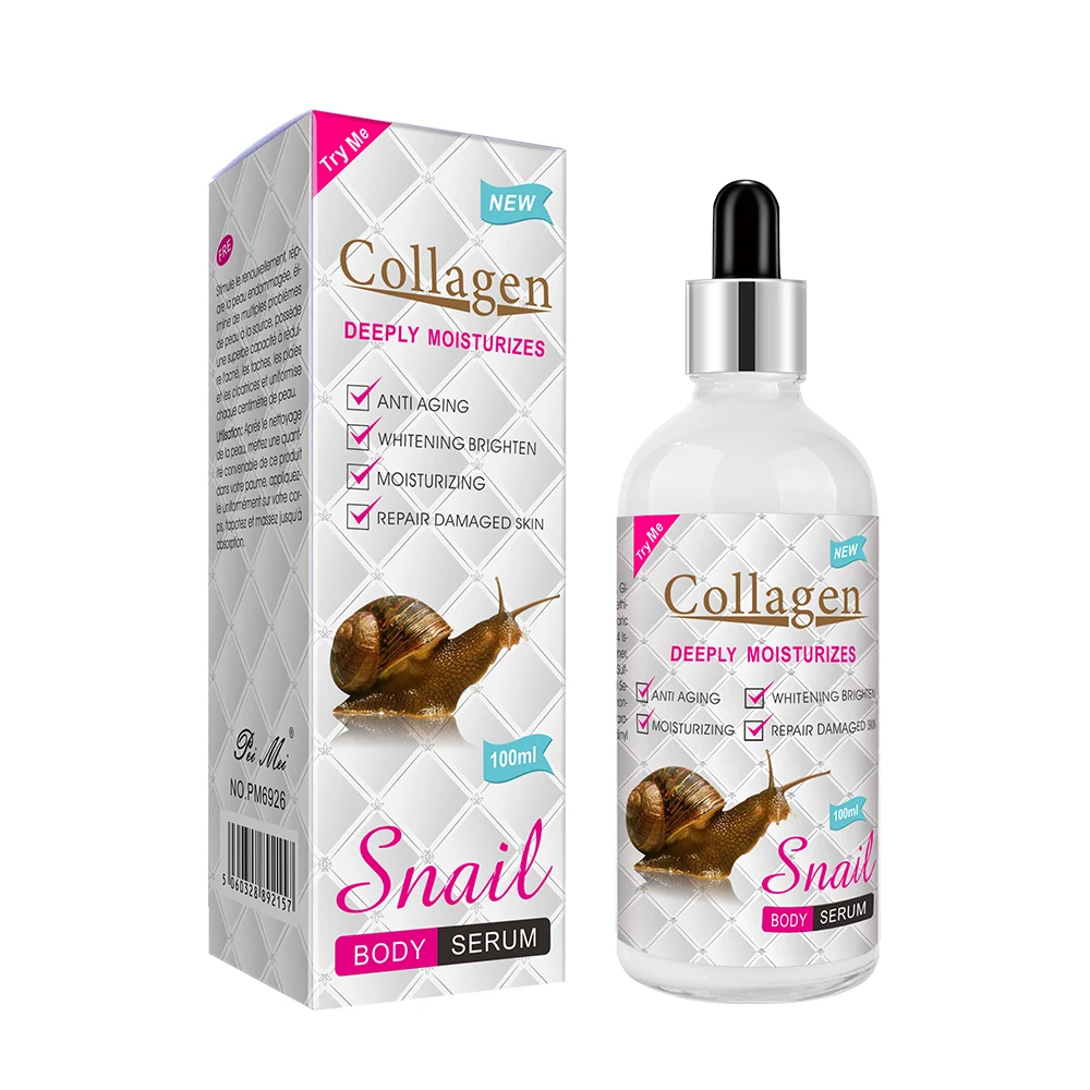 100ml Snail Collagen Body Serum Brighten Lotion Moisturizing Repair Damaged Skin Serum Liquid PM6926 5