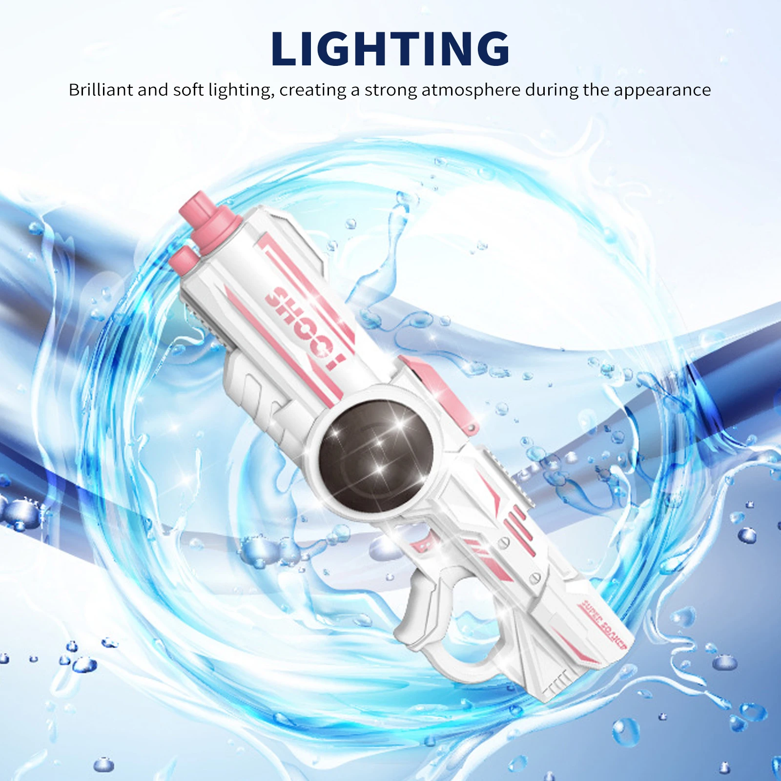 Electric Water Gun Rechargeable Squirt Guns for Kids & Adults Summer Swimming Pool Party Beach Outdoor Activity Toys
