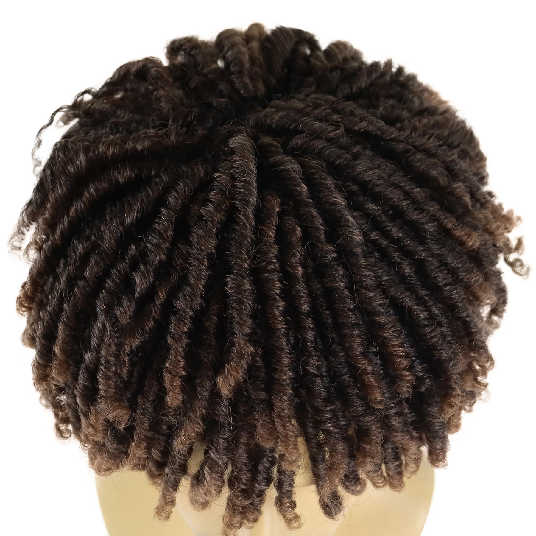 Synthetic Hair Wigs GNIMEGIL Synthetic Short Afro Twist Hair Braided Half Wig for Black Men Clip in Toupee Hairpieces Dreadlocks Male Wig Rock Party