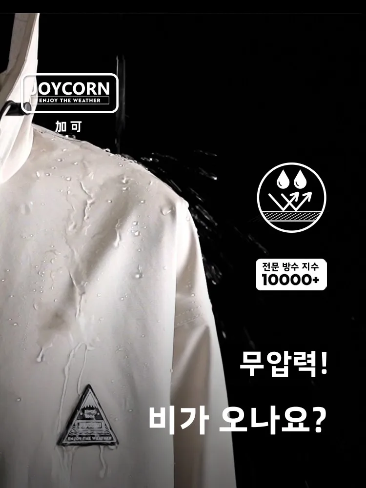 조이콘 방수 아웃도어 윈드브레이커 롱 배트윙 슬리브 레인코트 하이킹 스포츠 여성용 폴리에스터 섬유 후드 재킷