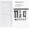 40" X 84" Sliding Barn Door Comes with 7' Barn Door Hardware Track Kit Solid Waterproof and Scratch Resistant Finish White 5