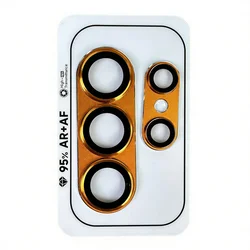 8K HD Full Cover Matte Camera Protector with Metal Frame - Premium Glass Accessory - S26 Ultra (Orange)