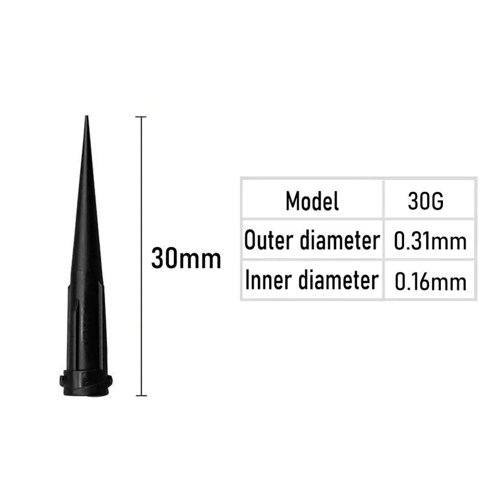 10pcs Luer Lock TT Tapered Tips Precision Liquid Syringe Dispenser Needles Tips 30mm 10/11/13/14/15/16/18/20/21/22/23/25/27/30G image 11
