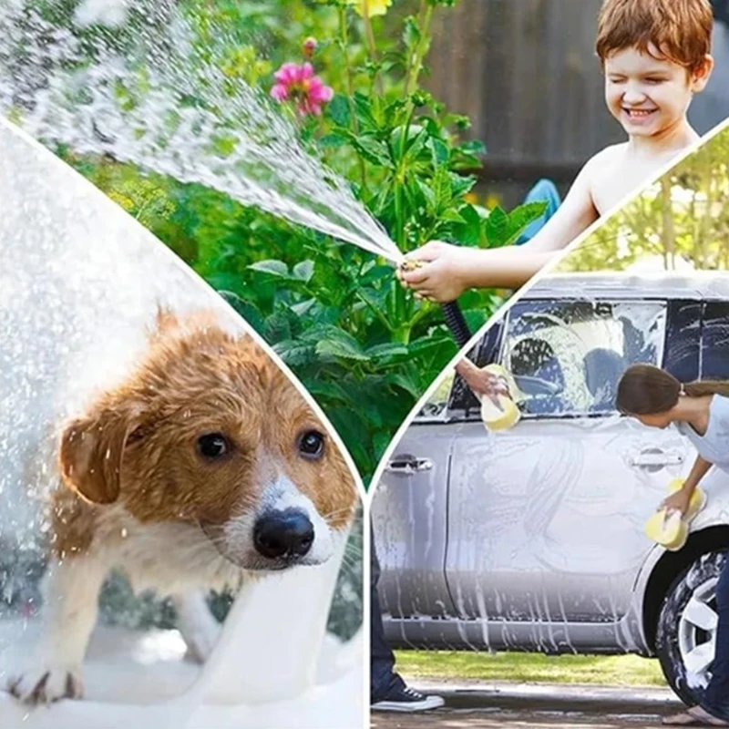 Expandable Water Hose High Pressure Expandable Water Pipe 3x Telescopic Car Washing Extension Hose Garden Irrigation Cleaning Tool
