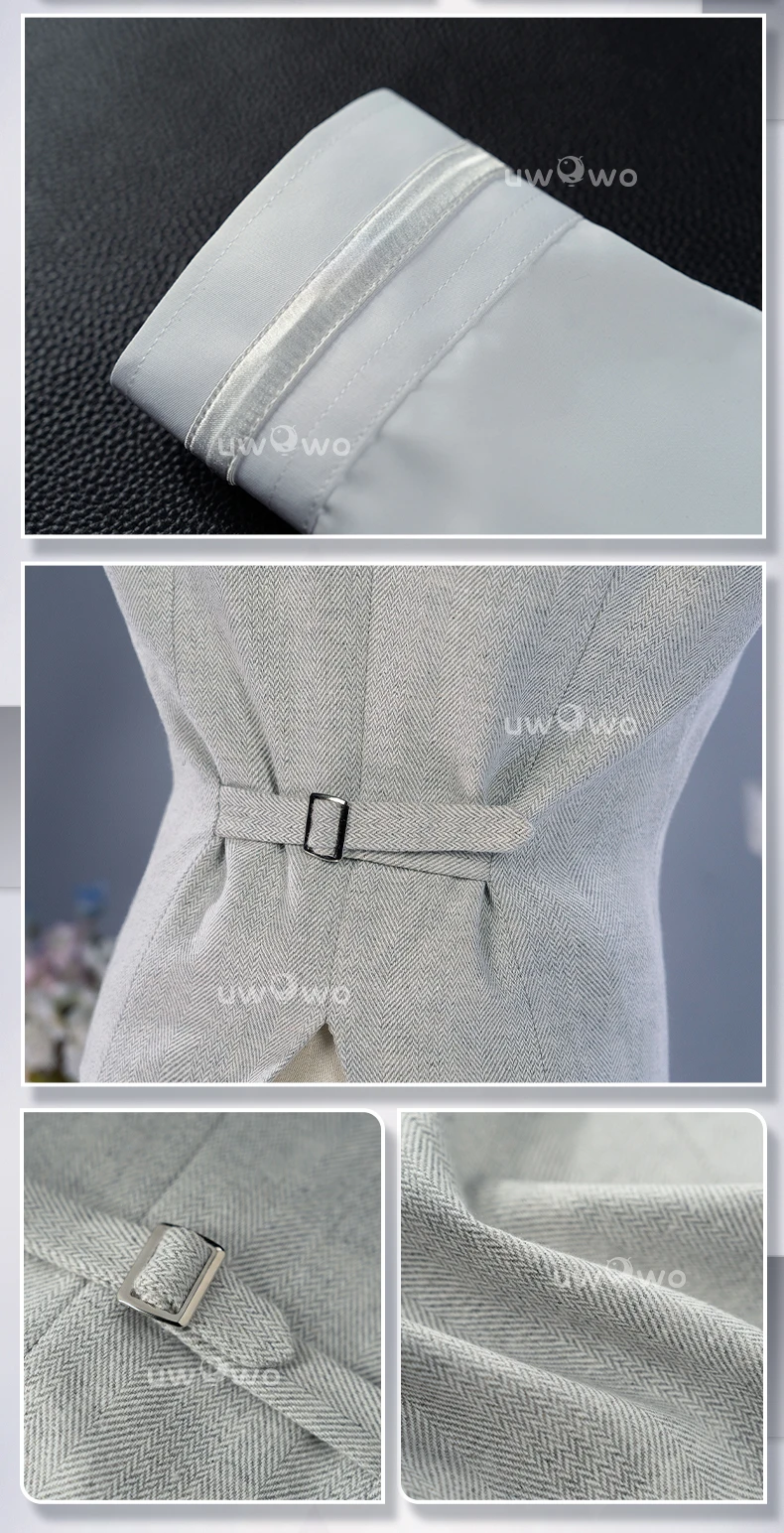 Xavier Cosplay Game Love and Deepspace Lightseeker Silvery Polyphony Suit Vest Costume 5