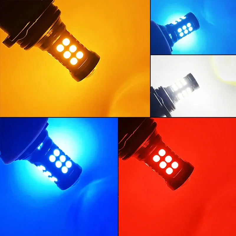 2개입 자동차 안개등 H11 LED 램프 9005 HB3 9006 HB4 H9 H8 화이트 옐로우 아이스 블루 레드 자동차 LED 초고휘도 주간 주행등