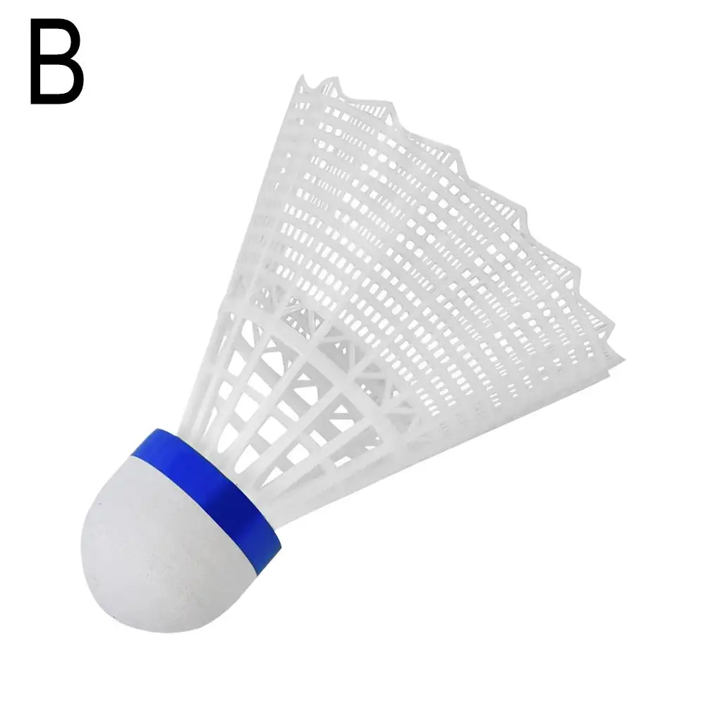 Badminton Ball Plastic Badminton Ball Yellow White Portable Nylon Student Training Shuttlecocks U0S6