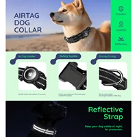Waterproof Air Tag Dog Collar with AirTag Holder, Reflective Soft Padded & Safety Buckle, AirTag Pet Collar Adjustable for Dogs 6