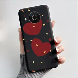 Floral Cartoon Design Soft Silicone Black Phone Case - Nokia XR20 (HEI - TPU301)