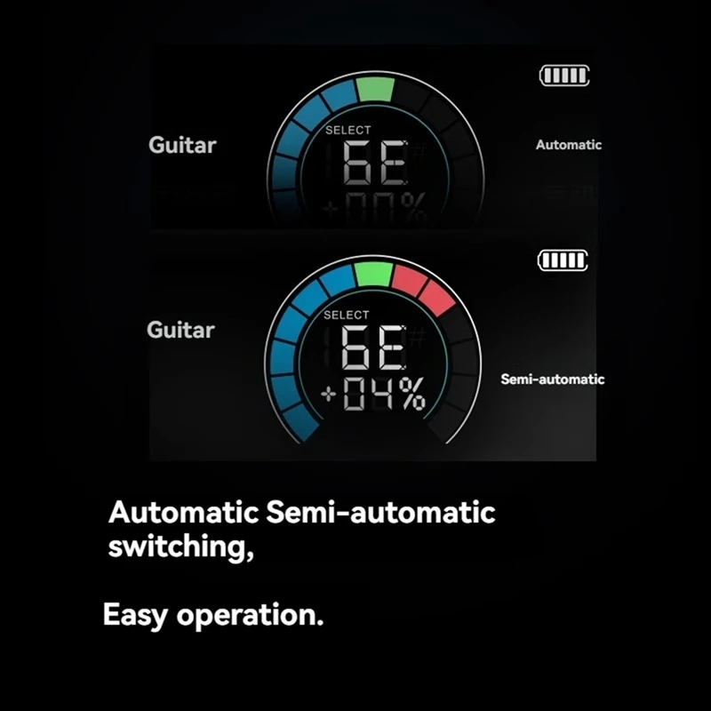 Smart Automatic Guitar Tuner Full-Color LCD Screen Metronome String Winder For Electric Guitars Acoustic Guitars-Y41A
