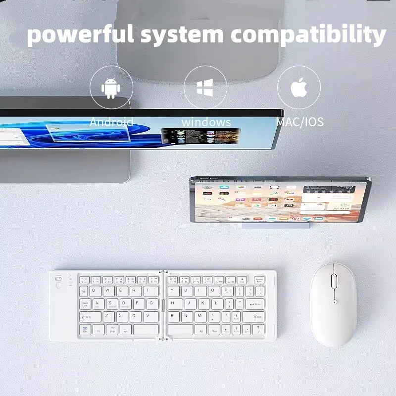 Uyellow 접이식 무선 키보드 슬림 블루투스 키보드 IOS Windows 안드로이드용 충전식 접이식 키보드 아이패드용