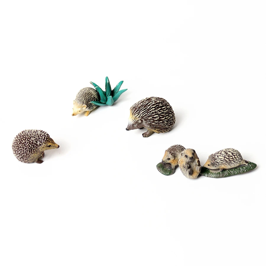 Wildlife Animal Figurines - Hedgehog & Spiny Anteater Desktop Décor Set