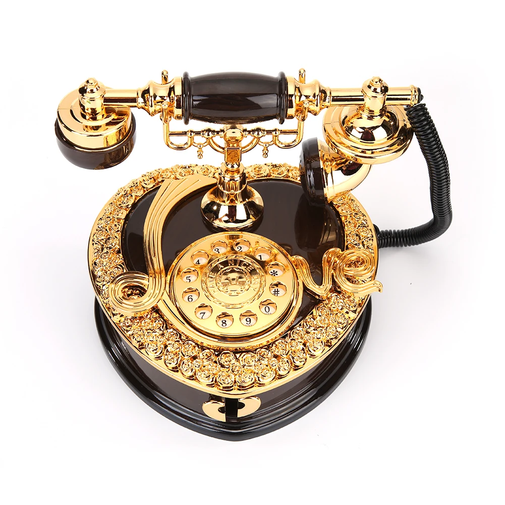 Creative Music Box Jewelry Storage Organizer European Style Classical Phone Shaped Music Boxes Home Decorative Ornaments 5