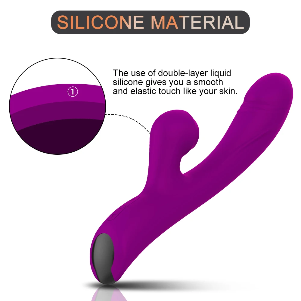 Clitoral sucking vibrator rabbit heating dildo G spot massager 10 pattern adult sex toy for women