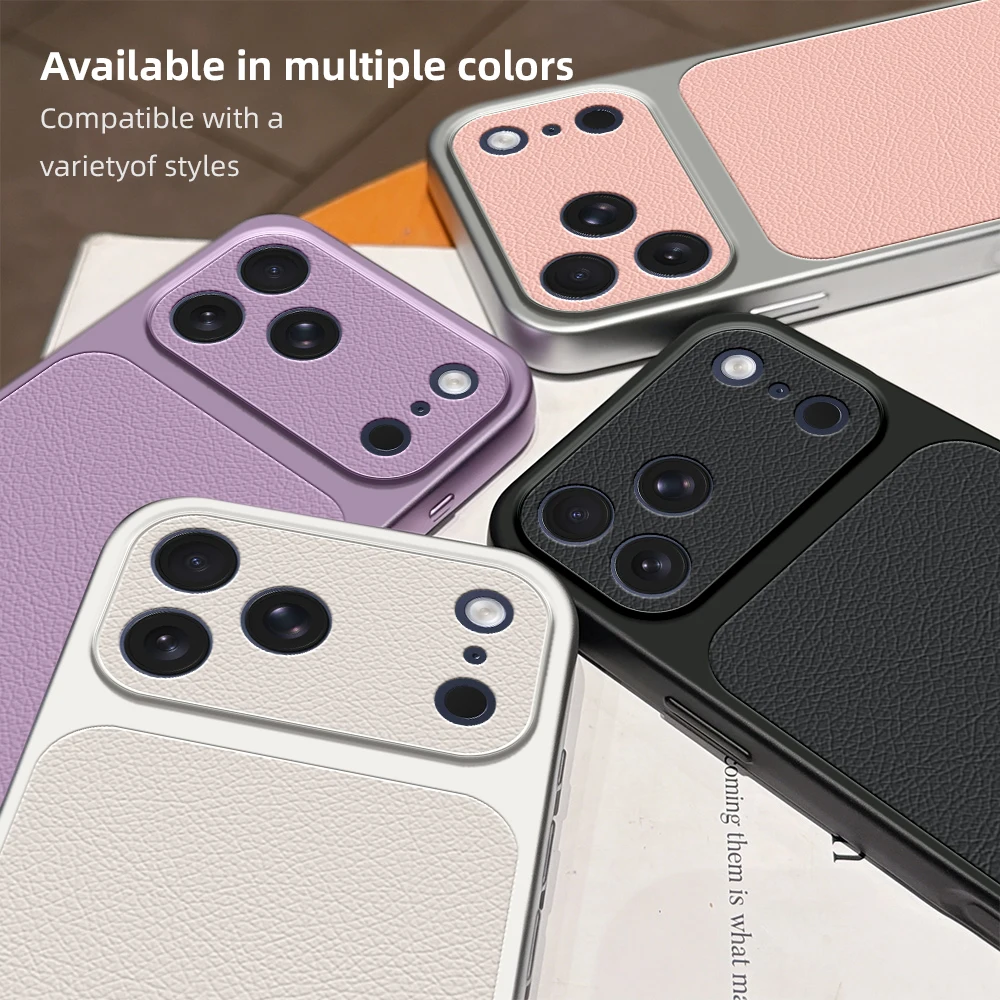 Luxury Leather Case with Lens Protection for Tecno Spark 50 - Matte Finish Back Cover
