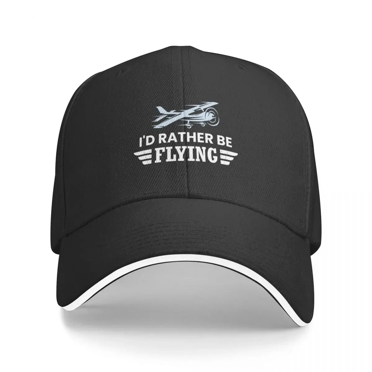 

I'd Rather Be Flying Baseball Cap black Vintage Golf Hat Golf Women Caps Men's