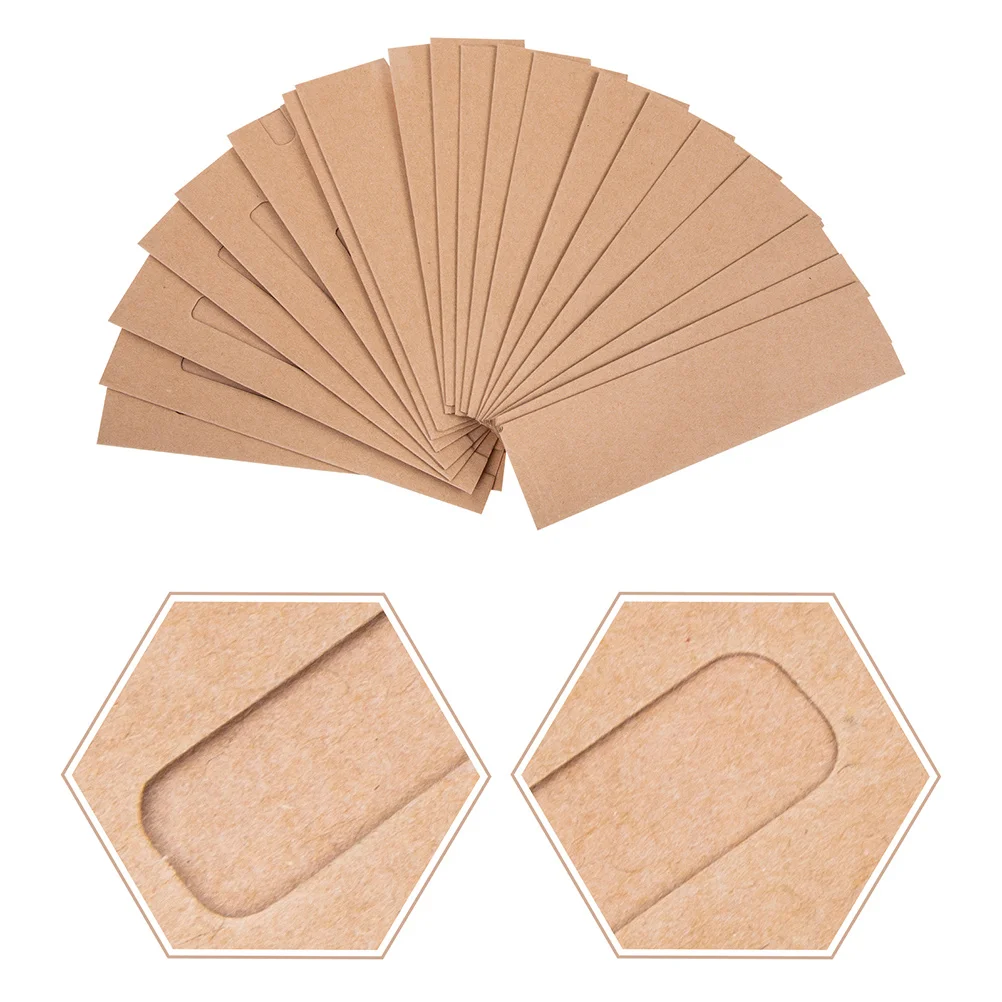 

50 Pcs Kraft Paper Pen Case Sleeve Pouch Lead Pencils Ballpoint Sleeves Tubes Fancy