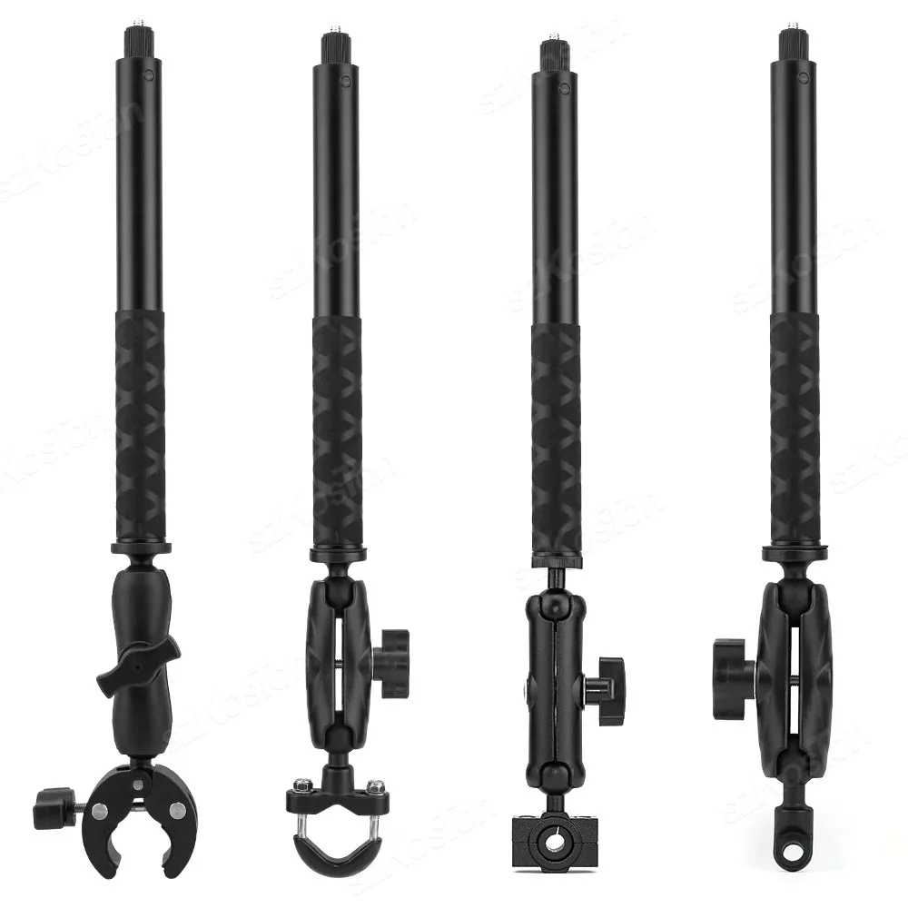 Bicicleta e Motocicleta Panorâmica Selfie Stick Monopod Mount Suporte de Guiador para Insta360 One x2 x3 Gopro 12 11 10 Sjcam Acessório - Image 4
