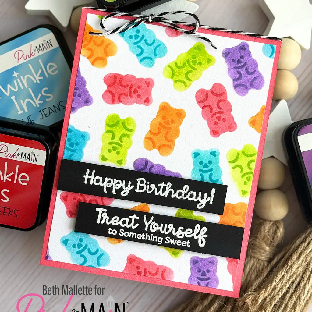 핑크 메인 구미 베어 스텐실과 조이 캣 금속 커팅 다이 스탬프 DIY 핸드메이드 스크랩북 포토 앨범 다이어리 2026년 4월 신상품