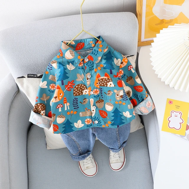 LZH 2022 New Baby Boy Clothes Autumn Plaid Newborn Kids Suit Turn Down  Collar Top + Pants Fashion Two Pieces Sets 1-5 Years Old - AliExpress