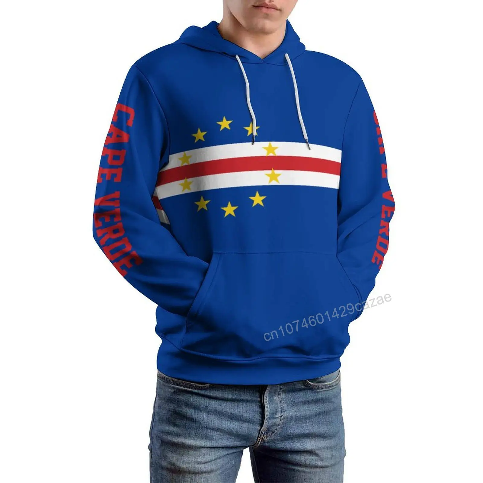 

Cape Verde Country Flag 3D Hoodie Polyester Cool Men Women Harajuku Sweatshirt Unisex Casual Pullover Hoodies