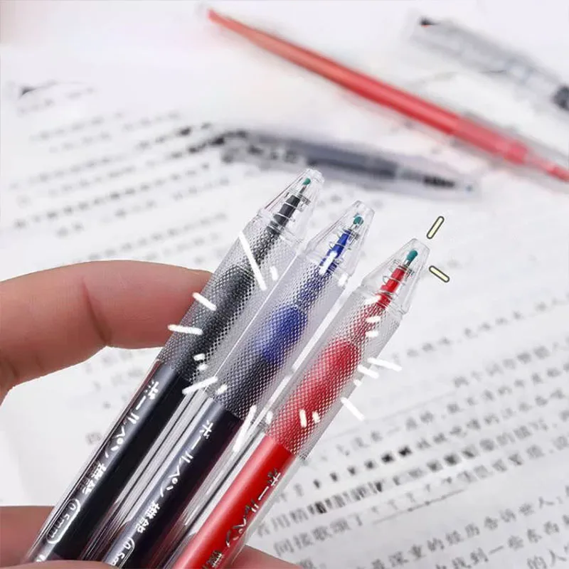 25pcs/mix Extendable Gel Pen 0.5mm 3color Ink Black/red/blue Replaceable Pen Refills Writing Suitable for School Office Supplies