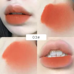 Gege Bear Rabbit Matte Velvet Lip Clay - Long-Lasting, Non-Drying Lip Glaze (Orange GX1075-3)