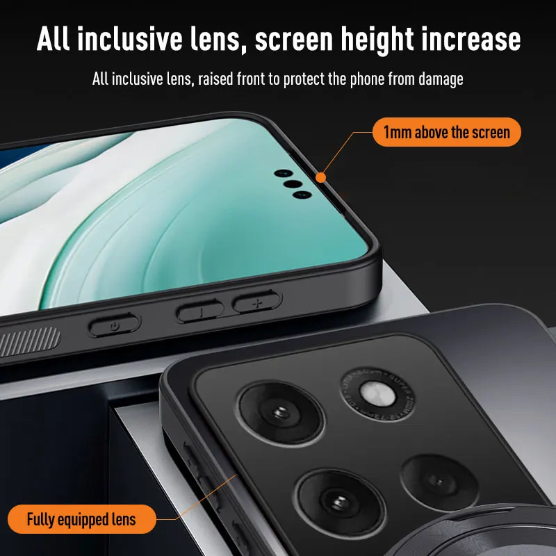 Magnetic Ring Stand Protective Phone Case with Enhanced Grip