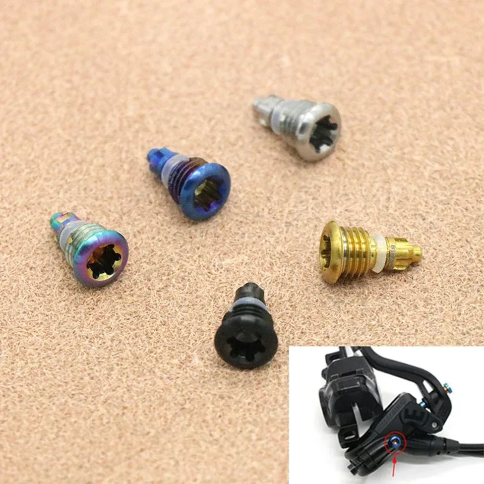 Vis De Purge Avec Joint Torique Pour Levier De Frein Vélo MT2 MT4 MT5 MT7 MT8 - En Alliage, Couleur Or/bleu/noir