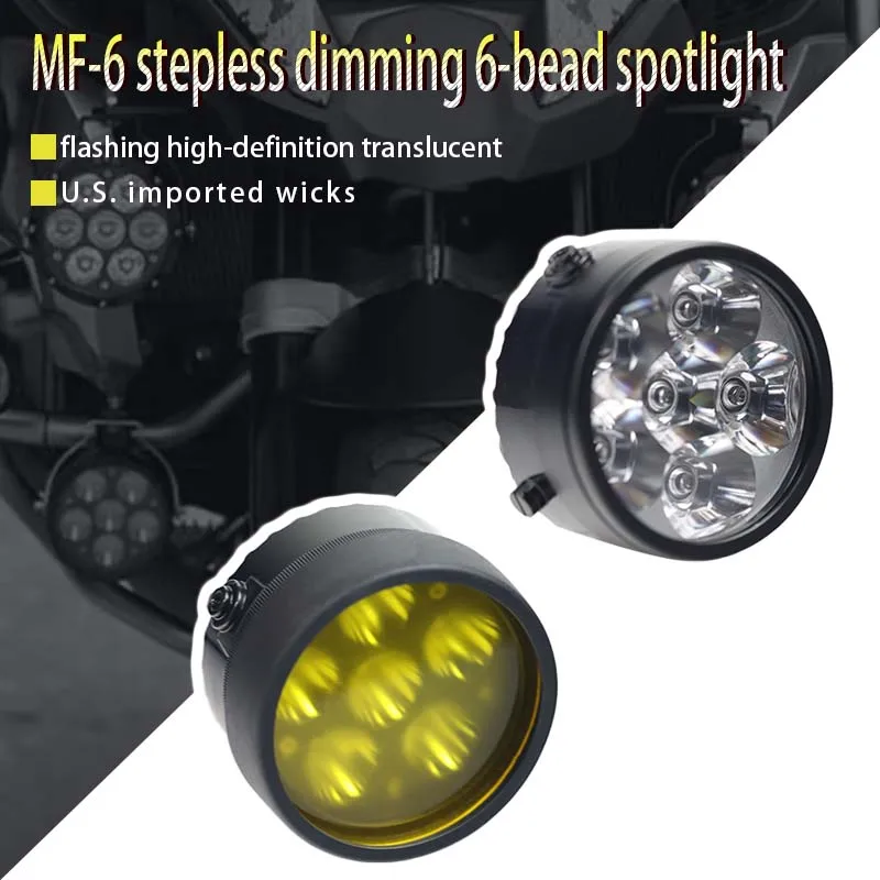Motorcycle Spotlight Mf6 Waterproof Super Bright For Bmw Harley