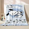 Japanese Pochacco Blanket Sanrio Flannel Fluffy Throw Camping Blanket for Children Sofa Throw Blanket Modern Fashion Gift Miniso 1