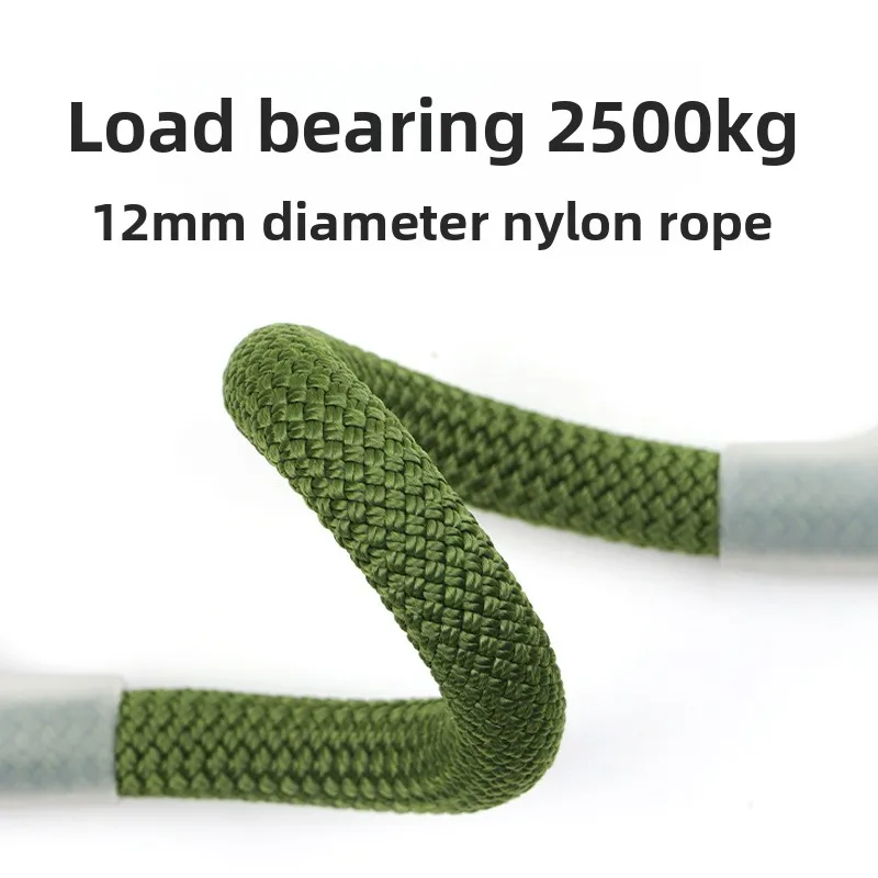 야외 암벽 등반 끈 12mm 정적 로프 20kN 보호 눈대 눈대 미리 봉제 된 코드 루프 슬링 등산 장비