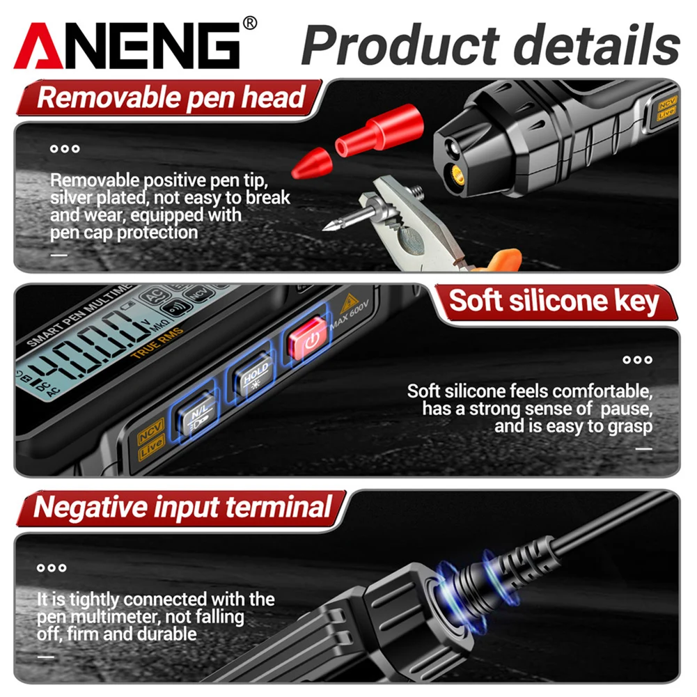ANENG  Ƽ  Ÿ 4000 īƮ,  跮,  ڵ AC/DC   ̿ ׽,  A3005