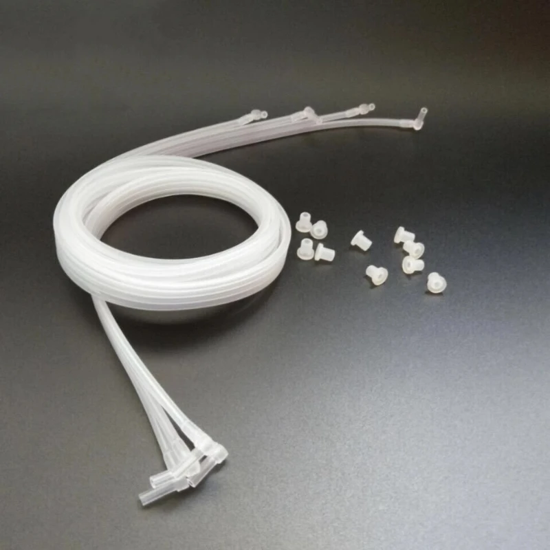 1pcs 2 M 4 6 8 Color Ciss Ink Tube Inktube Hose PVC Pipeline  + Tube Elbow + Rubber stopper CIS CISS parts Continuous Ink Snpch