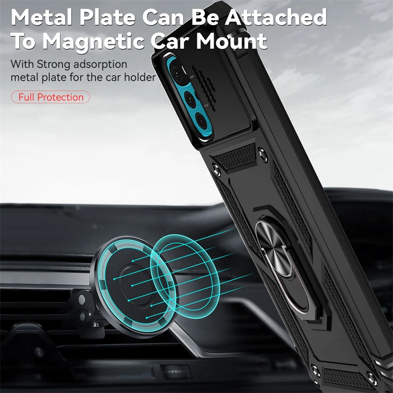Enhanced Magnetic Phone Holder Bumper Case – Full Cover with Push Window Design