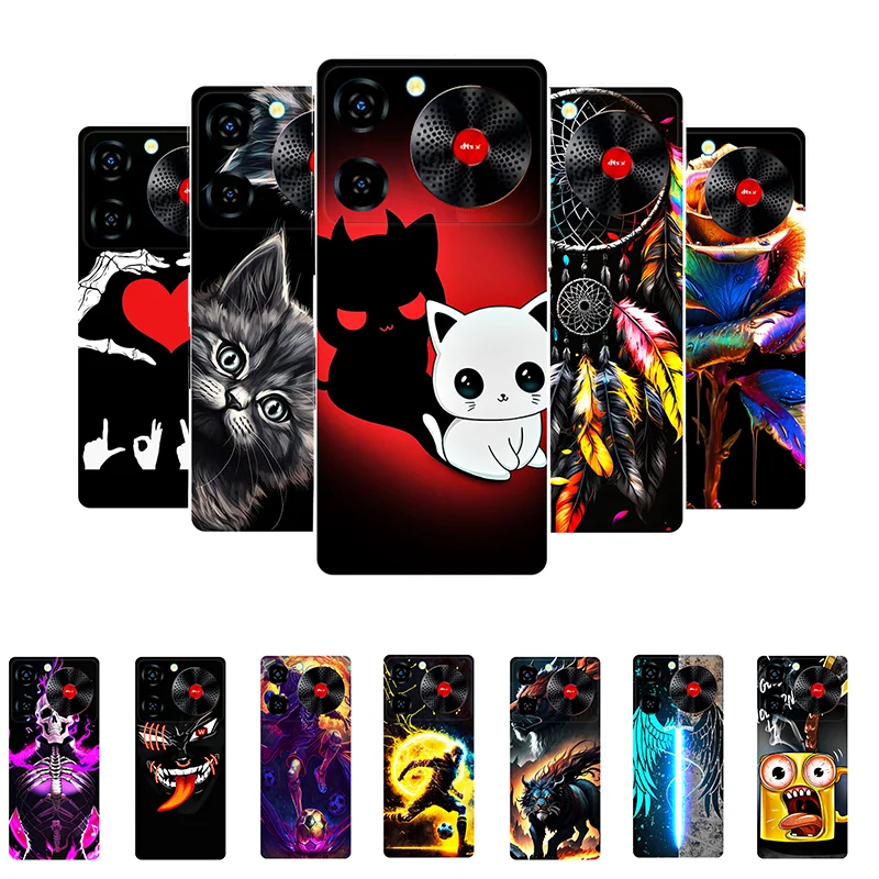 Nubia Music Case - Funny Cute Silicone Soft Back with Shockproof Bumper