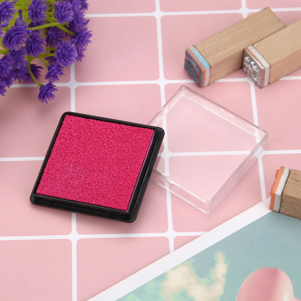 Fingerprint Square Inkpad for DIY Scrapbook Card Paper Craft Stamp (Rose)