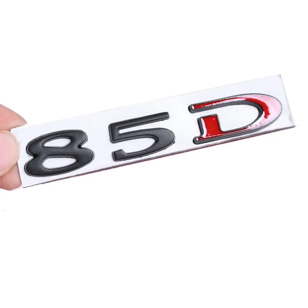 

Черная, красная, Tesla 85D, значок на крышку багажника для Tesla Model S, модель X, автомобильные наклейки, аксессуары