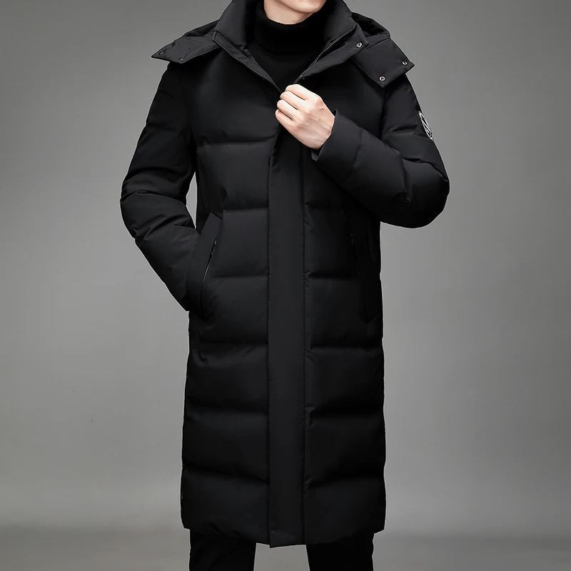 

ADRUSCS Brand Men Down Coat Winter Thick Winter Long 90% Down Jacket Fur Hooded Windproof And Rainproof Winter Windbreaker Coat