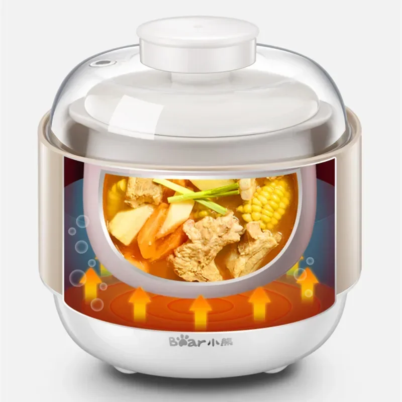 Bear Porridge Pot Baby Food Supplement Soup Birds Nest Electric Stew Pot Water Stew Household Electric Ceramic