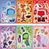 8/16/32pcs Disney Inside Out Puzzle Sticker DIY Phone Laptop Luggage Skateboard Make A Face Assemble Sticker Fun for Kids Gift﻿ 2