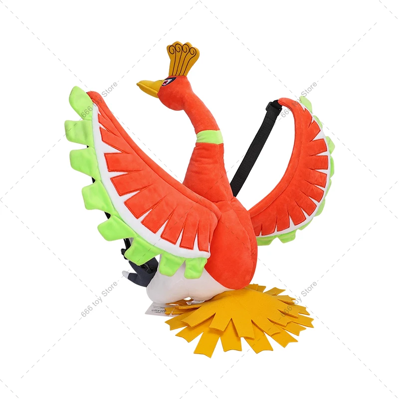 New Pokemon Backpack Plush Ho-Oh Backpack Pocket Monster Schoolbag