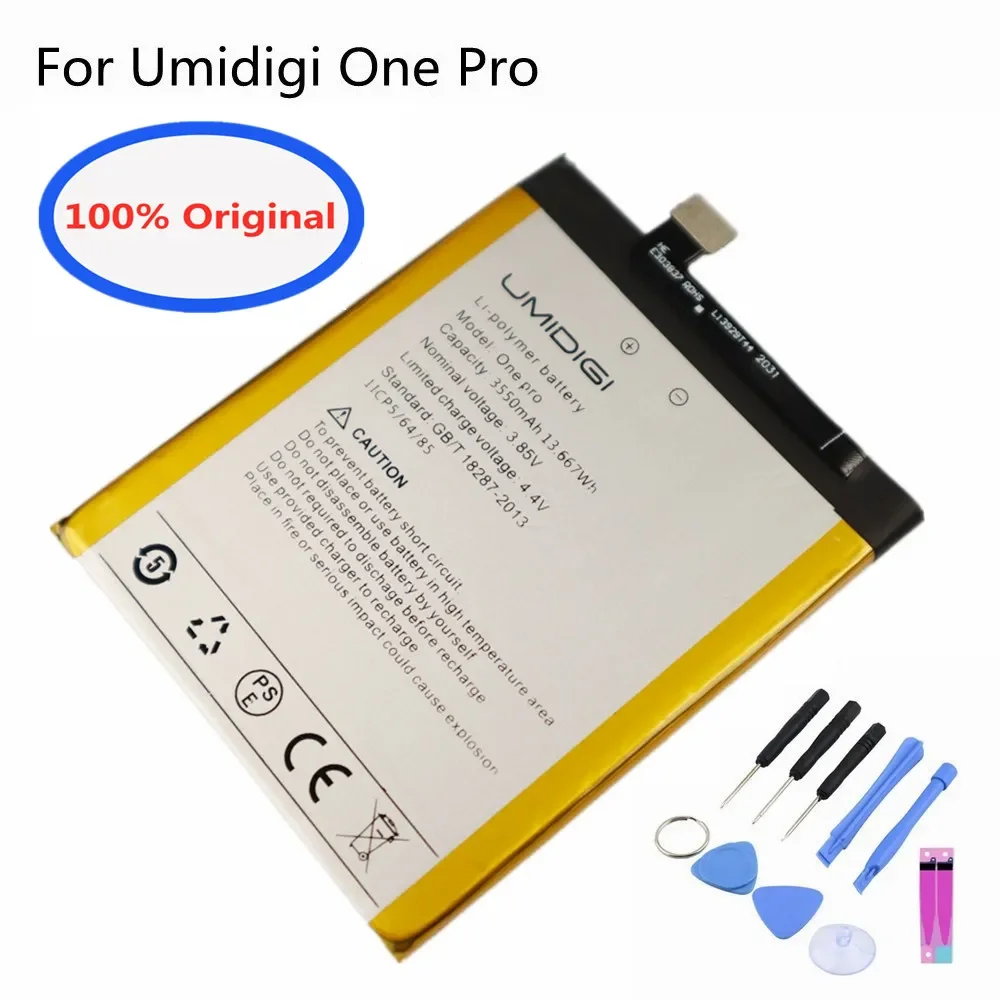 

New 3550mAh Original UMI Battery For Umidigi One Pro OnePro High Quality Replacement Backup Batteries Batteria + Tools