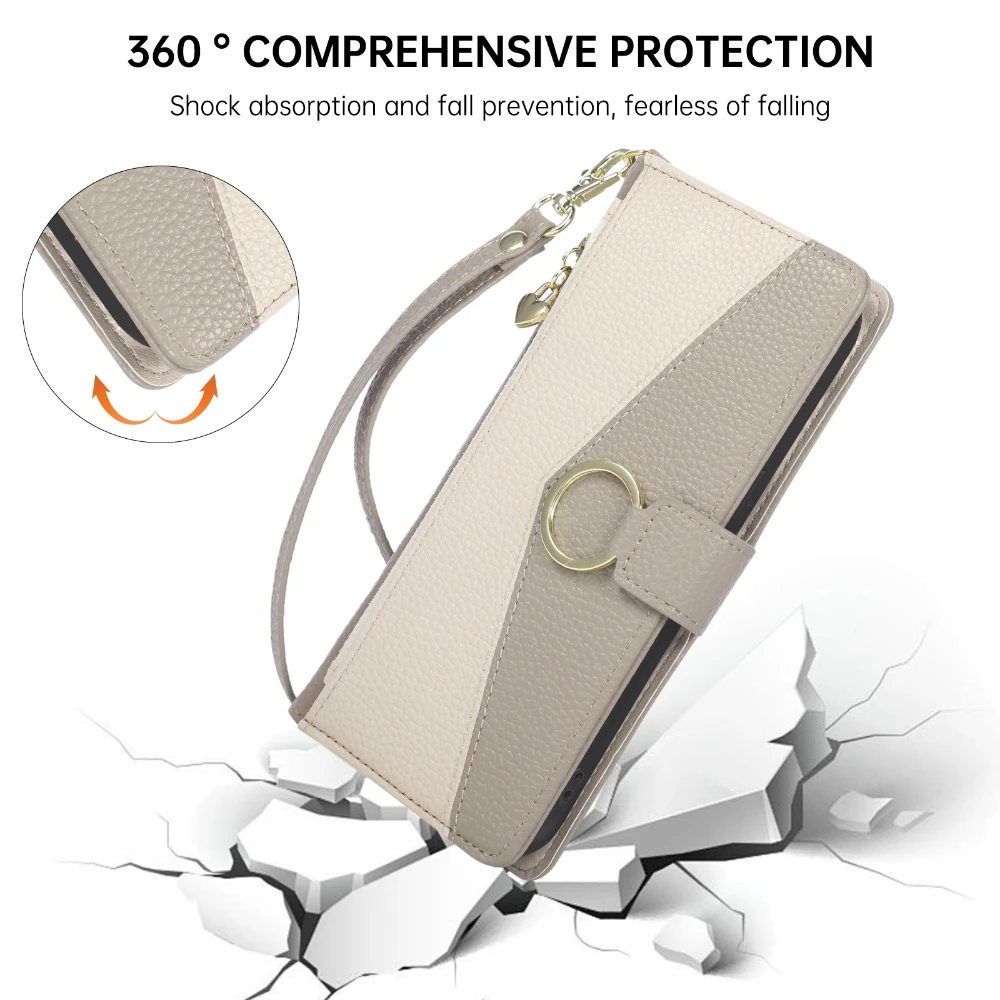 Crossbody Leather Wallet Case with Stand Feature - Premium Phone Cover